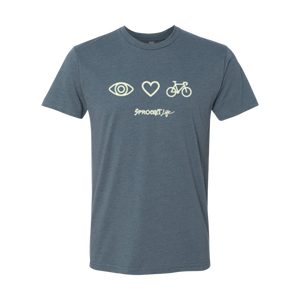 I Love Cycling - Adult Crew Neck