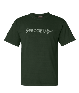 Sprocket Life Mens Moss Green Logo T Shirt